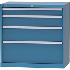 LISTA - 4 Drawer, 84 Compartment Bright Blue Steel Modular Storage Cabinet - Americas Industrial Supply
