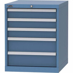 LISTA - 5 Drawer, 99 Compartment Bright Blue Steel Modular Storage Cabinet - Americas Industrial Supply
