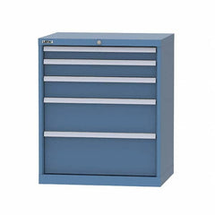 LISTA - 5 Drawer, 124 Compartment Bright Blue Steel Modular Storage Cabinet - Americas Industrial Supply
