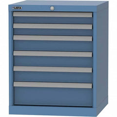 LISTA - 6 Drawer, 84 Compartment Bright Blue Steel Modular Storage Cabinet - Americas Industrial Supply