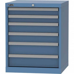 LISTA - 6 Drawer, 84 Compartment Bright Blue Steel Modular Storage Cabinet - Americas Industrial Supply