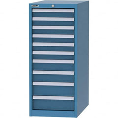 LISTA - 10 Drawer, 45 Compartment Bright Blue Steel Modular Storage Cabinet - Americas Industrial Supply