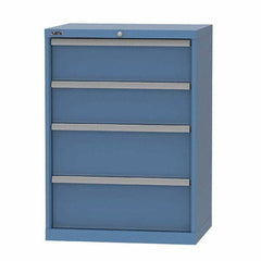 LISTA - 4 Drawer, 124 Compartment Bright Blue Steel Modular Storage Cabinet - Americas Industrial Supply