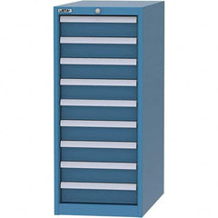 LISTA - 9 Drawer, 45 Compartment Bright Blue Steel Modular Storage Cabinet - Americas Industrial Supply