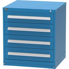 Vidmar - 4 Drawer Bright Blue Steel Modular Storage Cabinet - Americas Industrial Supply