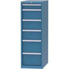 LISTA - 6 Drawer, 45 Compartment Bright Blue Steel Modular Storage Cabinet - Americas Industrial Supply