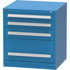 Vidmar - 4 Drawer Bright Blue Steel Modular Storage Cabinet - Americas Industrial Supply