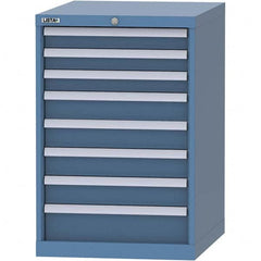 LISTA - 8 Drawer, 99 Compartment Bright Blue Steel Modular Storage Cabinet - Americas Industrial Supply