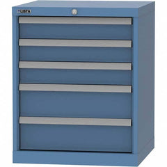 LISTA - 5 Drawer, 84 Compartment Bright Blue Steel Modular Storage Cabinet - Americas Industrial Supply