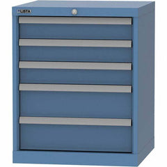 LISTA - 5 Drawer, 84 Compartment Bright Blue Steel Modular Storage Cabinet - Americas Industrial Supply