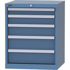 LISTA - 5 Drawer, 84 Compartment Bright Blue Steel Modular Storage Cabinet - Americas Industrial Supply