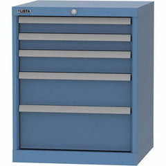 LISTA - 5 Drawer, 84 Compartment Bright Blue Steel Modular Storage Cabinet - Americas Industrial Supply