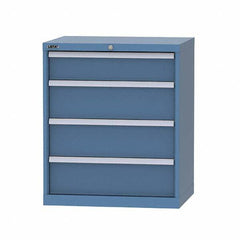 LISTA - 4 Drawer, 124 Compartment Bright Blue Steel Modular Storage Cabinet - Americas Industrial Supply