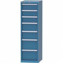 LISTA - 7 Drawer, 216 Compartment Bright Blue Steel Modular Storage Cabinet - Americas Industrial Supply