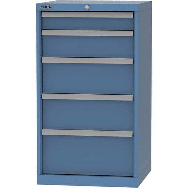 LISTA - 5 Drawer, 84 Compartment Bright Blue Steel Modular Storage Cabinet - Americas Industrial Supply