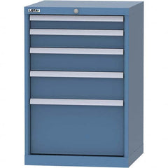 LISTA - 5 Drawer, 84 Compartment Bright Blue Steel Modular Storage Cabinet - Americas Industrial Supply