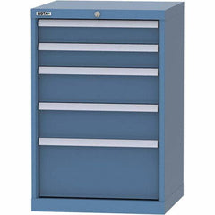LISTA - 5 Drawer, 84 Compartment Bright Blue Steel Modular Storage Cabinet - Americas Industrial Supply