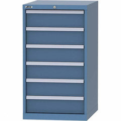 LISTA - 6 Drawer, 99 Compartment Bright Blue Steel Modular Storage Cabinet - Americas Industrial Supply
