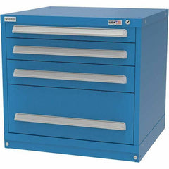 Vidmar - 4 Drawer Bright Blue Steel Modular Storage Cabinet - Americas Industrial Supply