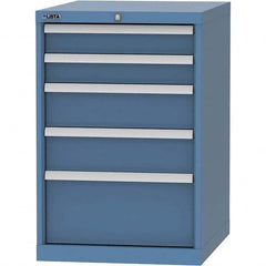 LISTA - 5 Drawer, 99 Compartment Bright Blue Steel Modular Storage Cabinet - Americas Industrial Supply