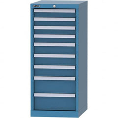 LISTA - 9 Drawer, 216 Compartment Bright Blue Steel Modular Storage Cabinet - Americas Industrial Supply