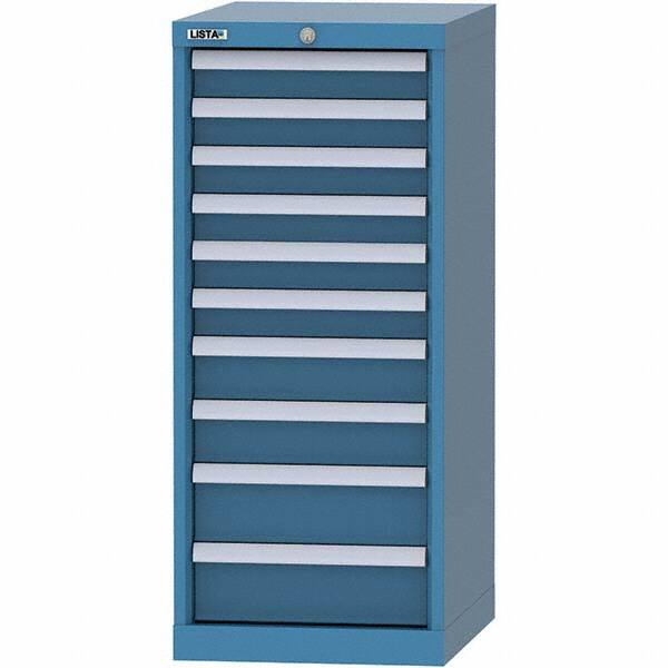 LISTA - 10 Drawer, 216 Compartment Bright Blue Steel Modular Storage Cabinet - Americas Industrial Supply