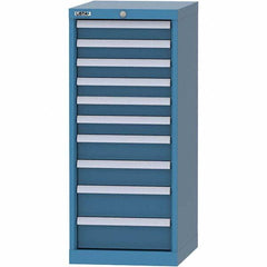 LISTA - 10 Drawer, 216 Compartment Bright Blue Steel Modular Storage Cabinet - Americas Industrial Supply