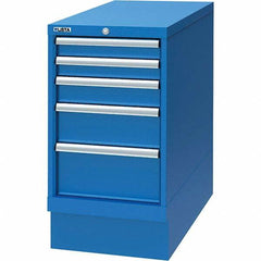 LISTA - 5 Drawer, 24 Compartment Bright Blue Steel Modular Storage Cabinet - Americas Industrial Supply