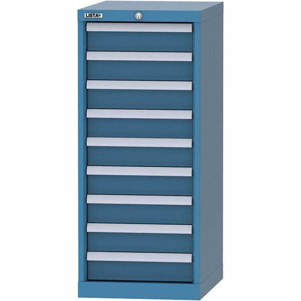 LISTA - 9 Drawer, 216 Compartment Bright Blue Steel Modular Storage Cabinet - Americas Industrial Supply