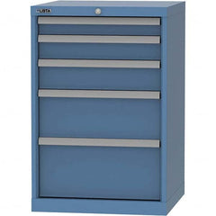 LISTA - 5 Drawer, 84 Compartment Bright Blue Steel Modular Storage Cabinet - Americas Industrial Supply