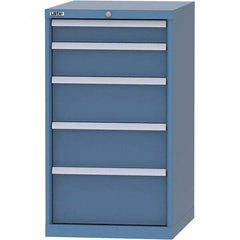 LISTA - 5 Drawer, 99 Compartment Bright Blue Steel Modular Storage Cabinet - Americas Industrial Supply
