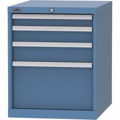 LISTA - 4 Drawer, 99 Compartment Bright Blue Steel Modular Storage Cabinet - Americas Industrial Supply