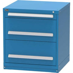 Vidmar - 3 Drawer Bright Blue Steel Modular Storage Cabinet - Americas Industrial Supply