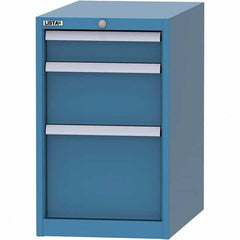 LISTA - 3 Drawer, 45 Compartment Bright Blue Steel Modular Storage Cabinet - Americas Industrial Supply