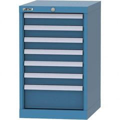 LISTA - 7 Drawer, 216 Compartment Bright Blue Steel Modular Storage Cabinet - Americas Industrial Supply