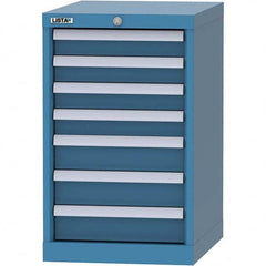 LISTA - 7 Drawer, 216 Compartment Bright Blue Steel Modular Storage Cabinet - Americas Industrial Supply