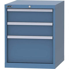 LISTA - 3 Drawer, 99 Compartment Bright Blue Steel Modular Storage Cabinet - Americas Industrial Supply