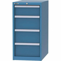 LISTA - 4 Drawer, 45 Compartment Bright Blue Steel Modular Storage Cabinet - Americas Industrial Supply