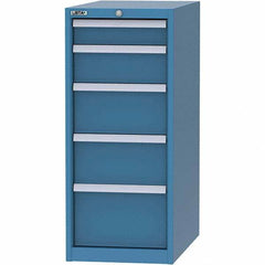LISTA - 5 Drawer, 45 Compartment Bright Blue Steel Modular Storage Cabinet - Americas Industrial Supply