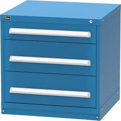 Vidmar - 3 Drawer Bright Blue Steel Modular Storage Cabinet - Americas Industrial Supply