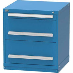 Vidmar - 3 Drawer, 344 Compartment Bright Blue Steel Modular Storage Cabinet - Americas Industrial Supply
