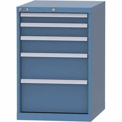 LISTA - 5 Drawer, 99 Compartment Bright Blue Steel Modular Storage Cabinet - Americas Industrial Supply