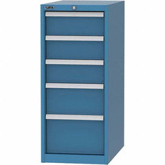 LISTA - 5 Drawer, 45 Compartment Bright Blue Steel Modular Storage Cabinet - Americas Industrial Supply