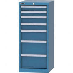 LISTA - 7 Drawer, 216 Compartment Bright Blue Steel Modular Storage Cabinet - Americas Industrial Supply