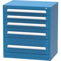 Vidmar - 5 Drawer, 45 Compartment Bright Blue Steel Modular Storage Cabinet - Americas Industrial Supply