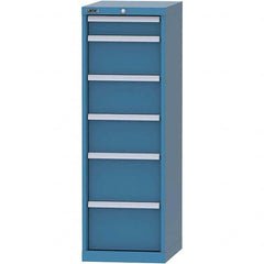 LISTA - 6 Drawer, 216 Compartment Bright Blue Steel Modular Storage Cabinet - Americas Industrial Supply
