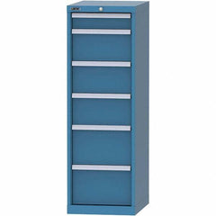 LISTA - 6 Drawer, 216 Compartment Bright Blue Steel Modular Storage Cabinet - Americas Industrial Supply