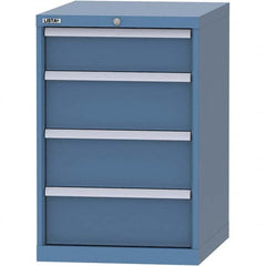 LISTA - 4 Drawer, 99 Compartment Bright Blue Steel Modular Storage Cabinet - Americas Industrial Supply