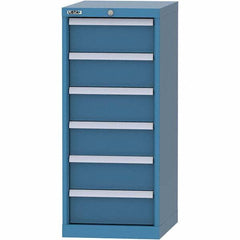 LISTA - 6 Drawer, 216 Compartment Bright Blue Steel Modular Storage Cabinet - Americas Industrial Supply