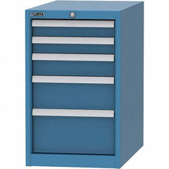 LISTA - 5 Drawer, 45 Compartment Bright Blue Steel Modular Storage Cabinet - Americas Industrial Supply